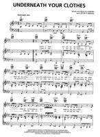 транскрипция шакира. Underneath your clothes перевод. Underneath your clothes перевод. под грустный дэнс табы. ноты underneath your clothes.